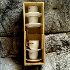Starbucks Coffee ceramic espresso cup saucer set